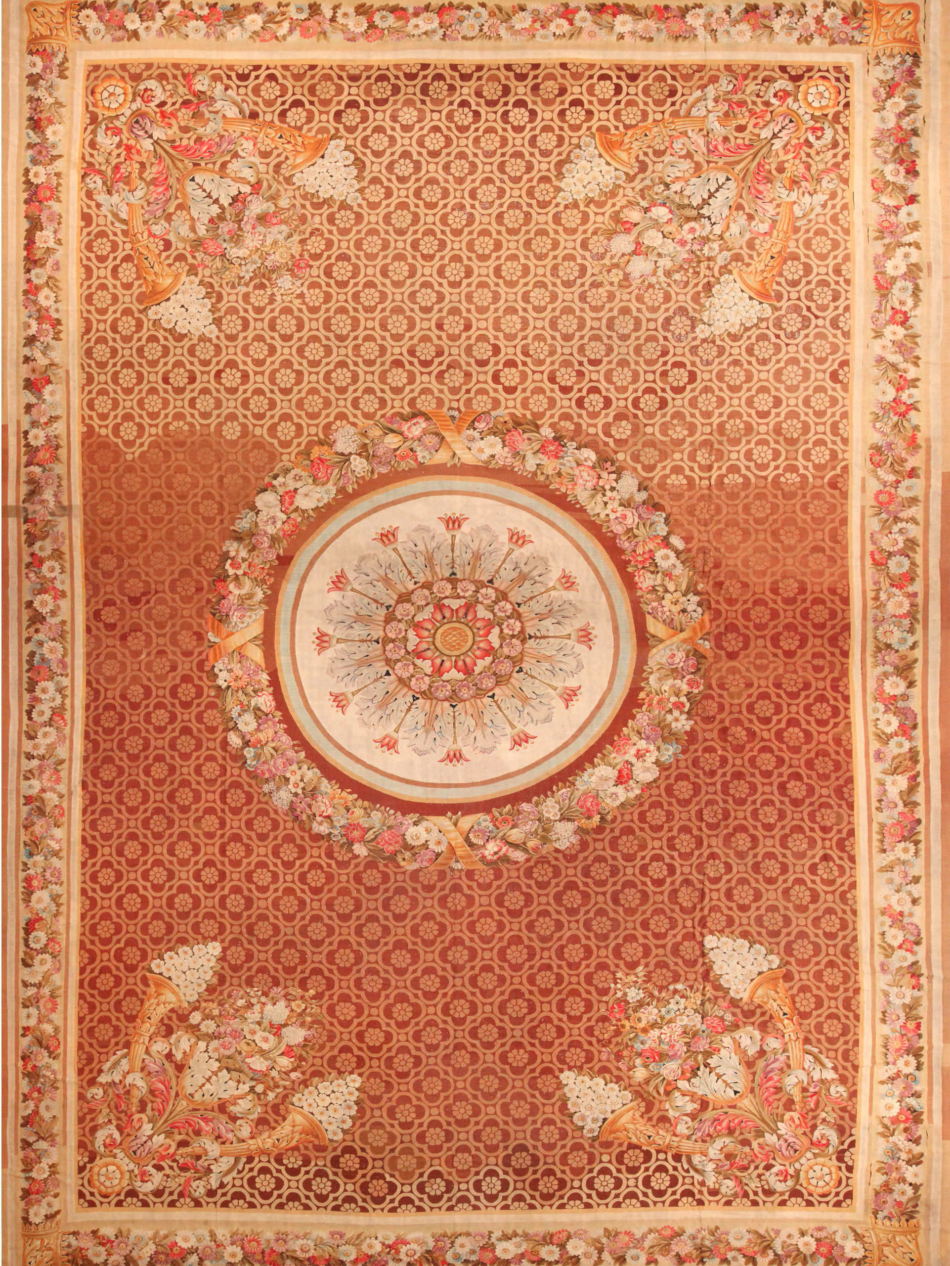 Oversized 19th Century Antique French Aubusson Rug 47241 Featured Nazmiyal Rugs