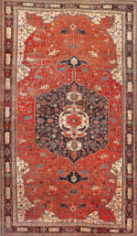 Oversized Antique Persian Serapi Rug Oversized Antique Persian Serapi Rug 74048 by Nazmiyal Rugs