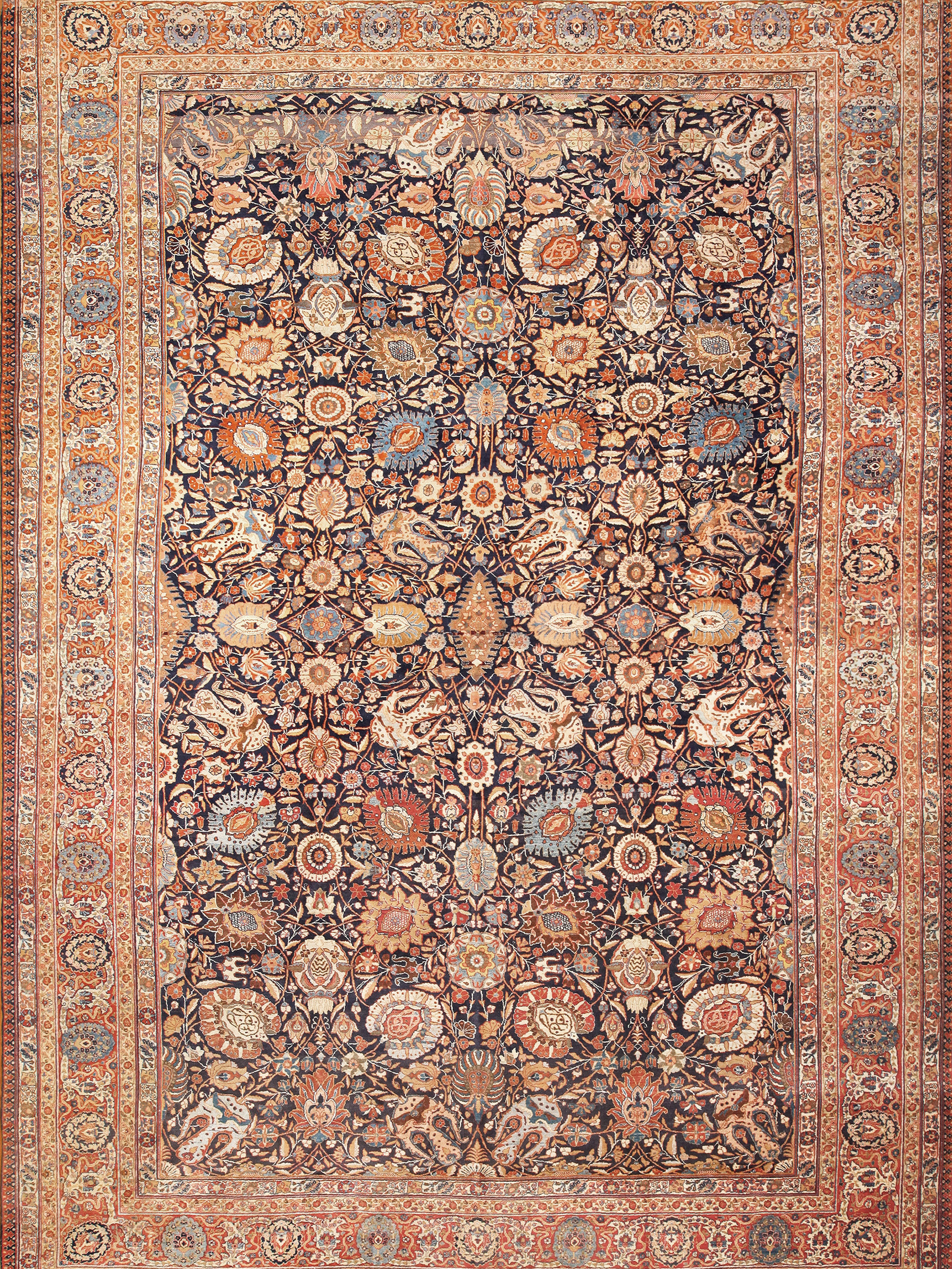 Oversized Persian Tabriz Rug 49375 Featured Nazmiyal Rugs