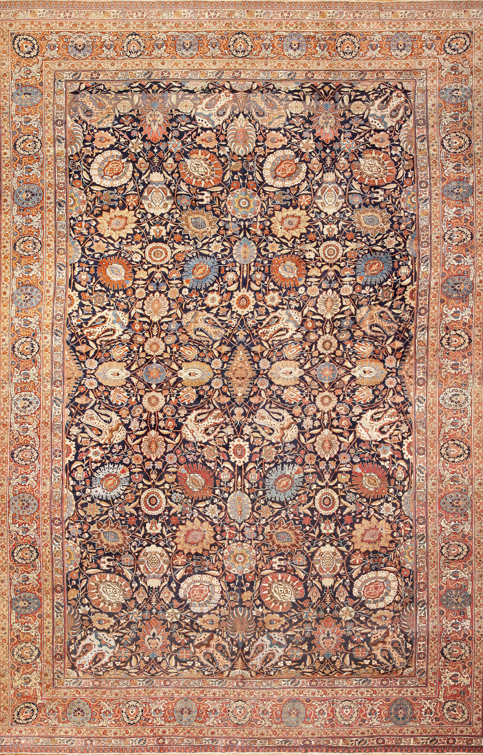 Oversized Antique Persian Tabriz Rug 49375 Featured Nazmiyal Rugs