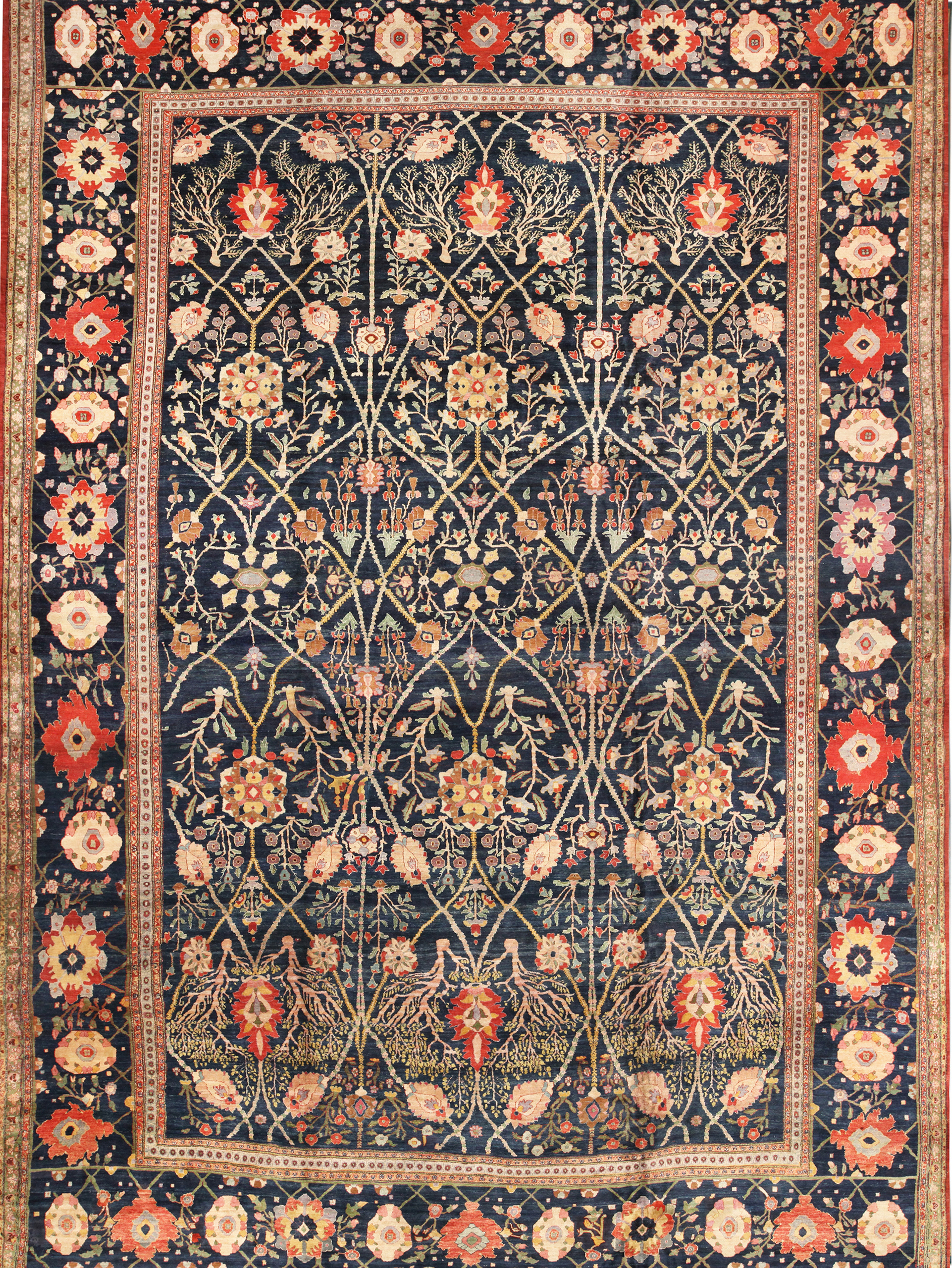 Oversized Antique Indian Agra Rug 71249 Featured Nazmiyal Rugs