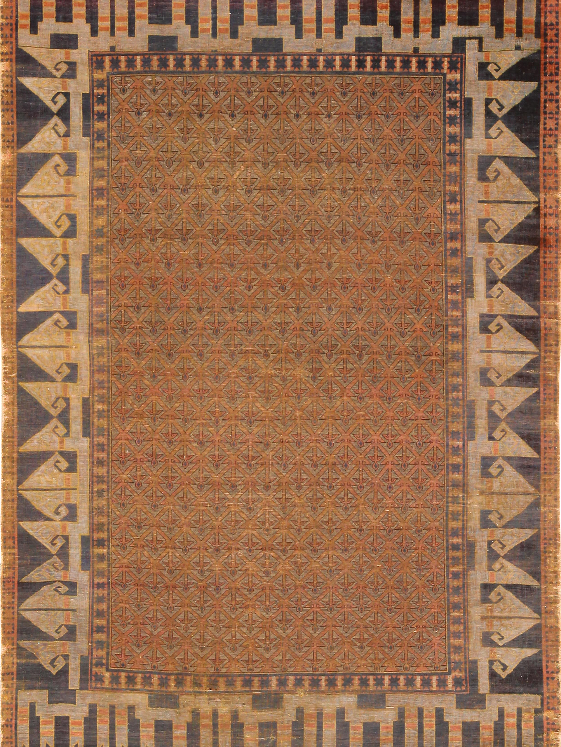 Antique Turkish Seljuk Silk Rug 70665 Featured Nazmiyal Rugs