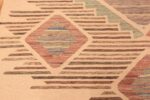 Small Diamond Detail on Modern Swedish Inspired Kilim Rug Small Diamond Detail on Modern Swedish Inspired Kilim Rug 74184 by Nazmiyal Rugs