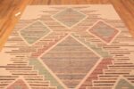 Top of Modern Swedish Inspired Kilim Rug Top of Modern Swedish Inspired Kilim Rug 74184 by Nazmiyal Rugs