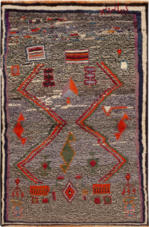 Vintage Persian Gabbeh Rug 74113 by Nazmiyal Rugs