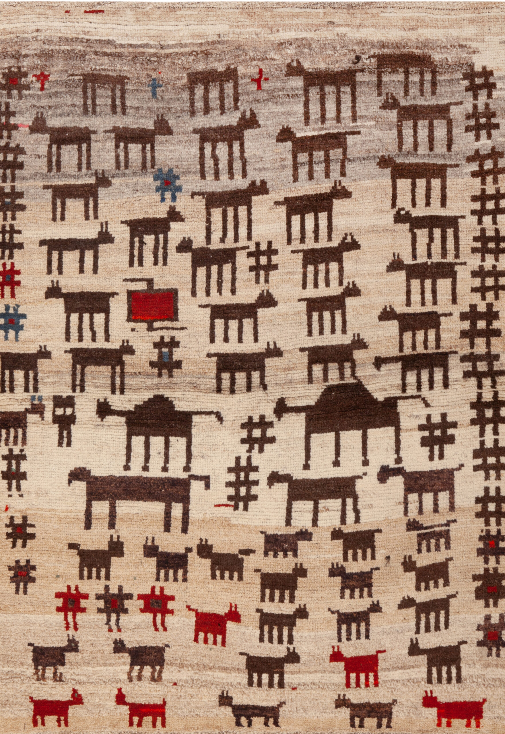 Vintage Persian Gabbeh Rug 74114 Featured Nazmiyal Rugs