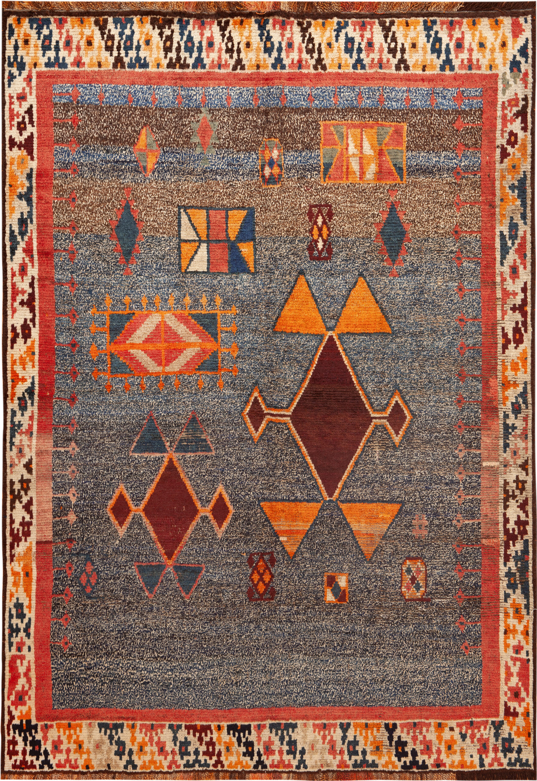 Vintage Persian Gabbeh Rug 74115 Featured Nazmiyal Rugs