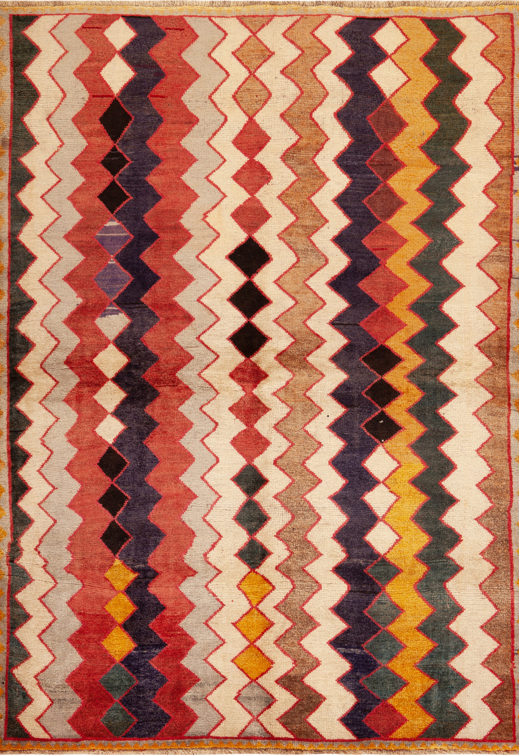 Vintage Persian Gabbeh Rug 74119 Featured Nazmiyal Rugs