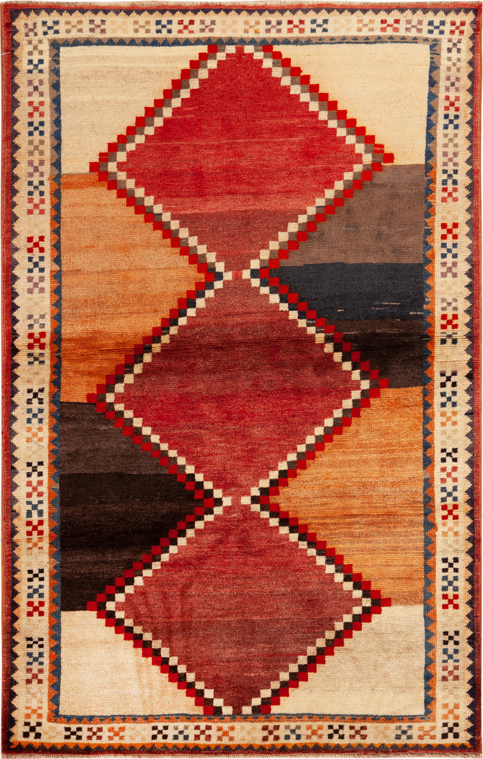 Vintage Persian Gabbeh Rug 74120 Featured Nazmiyal Rugs