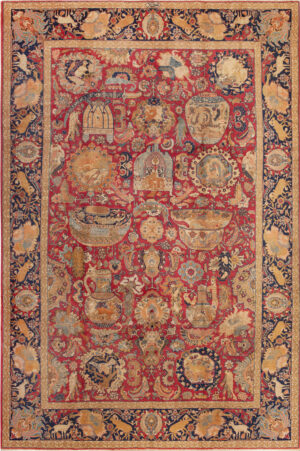 Vintage Persian Tabriz Rug 95132 by Nazmiyal Rugs