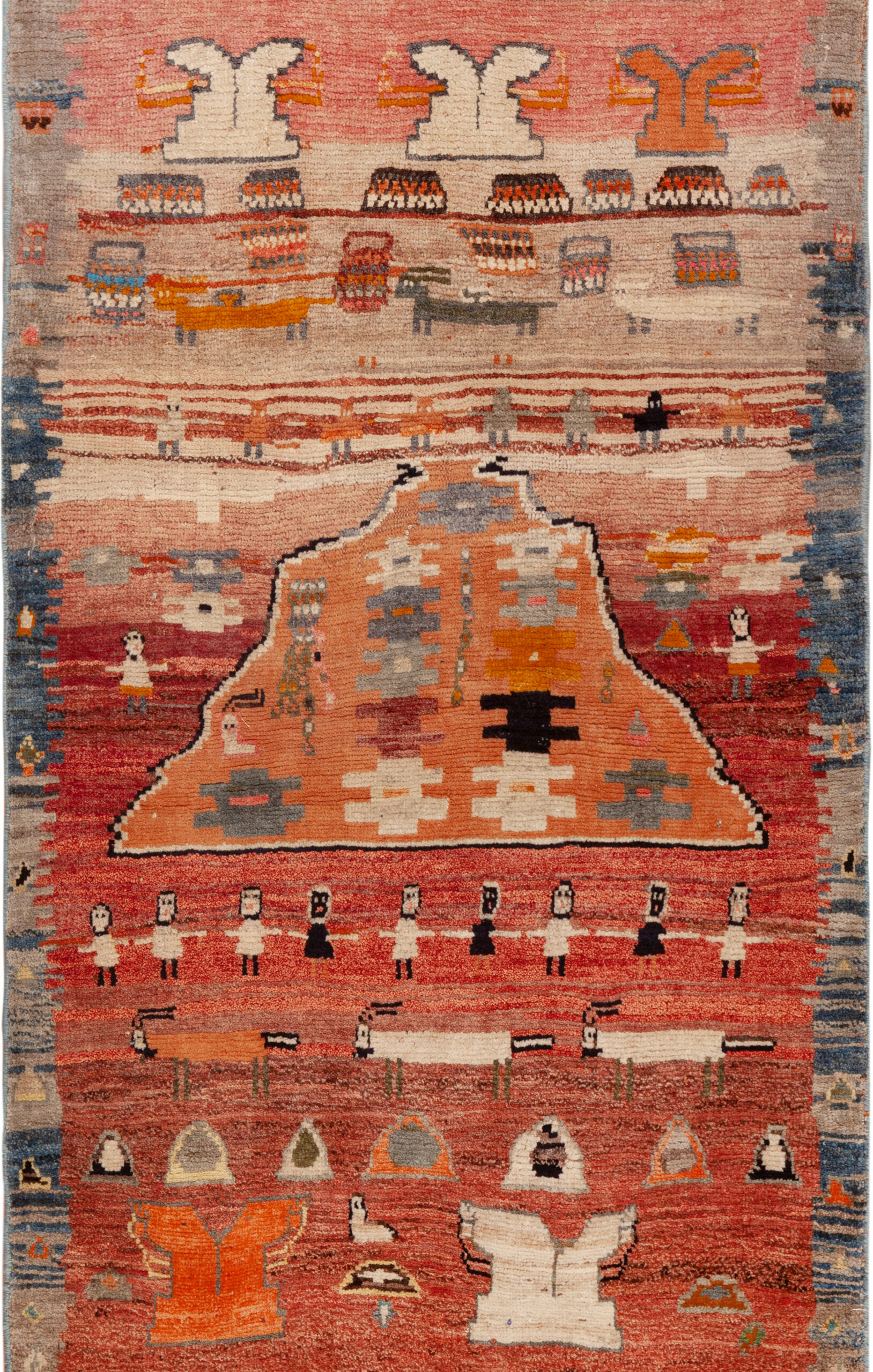 Vintage Persian Tribal Gabbeh Rug 74127 Featured Nazmiyal Rugs