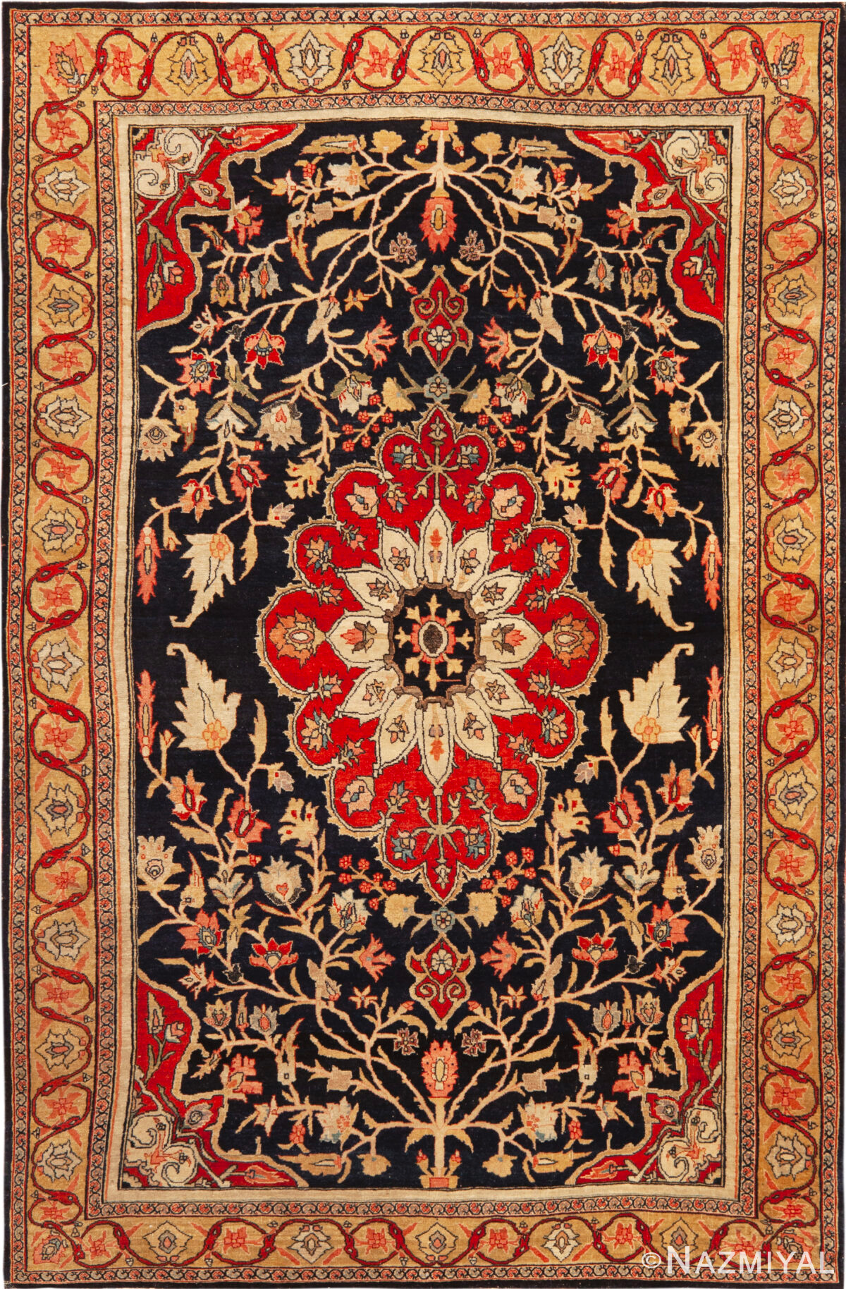 Antique Persian Bidjar Rug 74168 by Nazmiyal Rugs