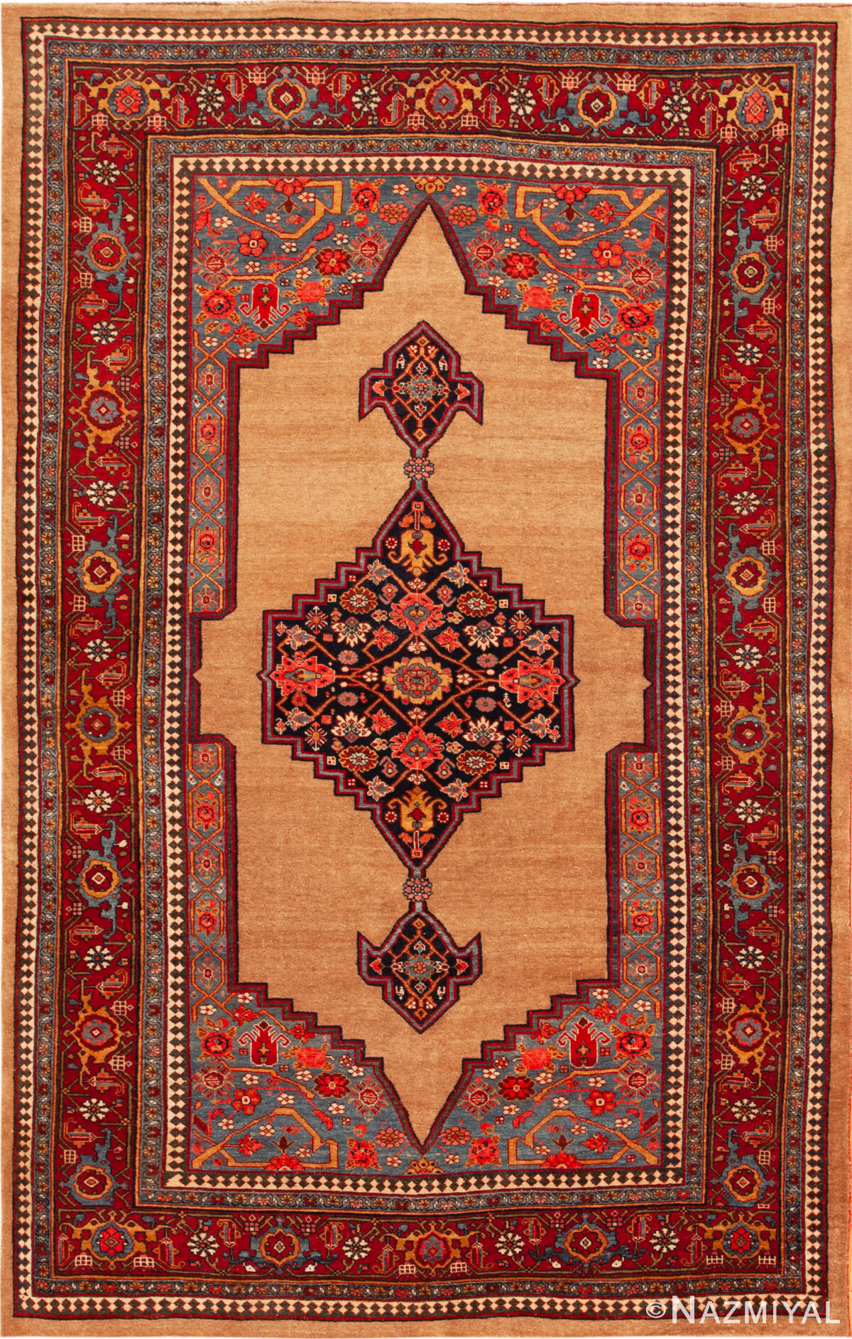 Antique Persian Bidjar Rug 74196 by Nazmiyal Rugs