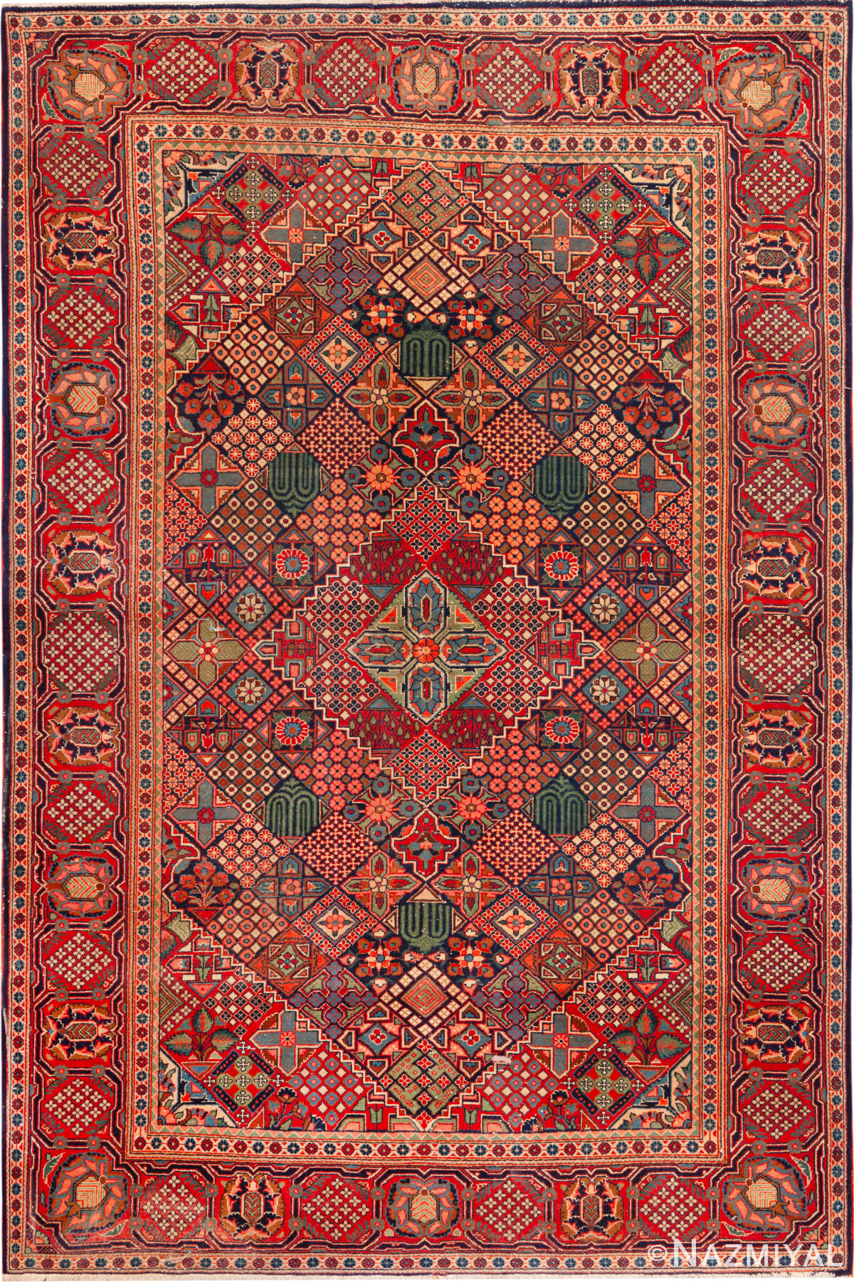 Antique Persian Kashan Rug 95032 by Nazmiyal Rugs