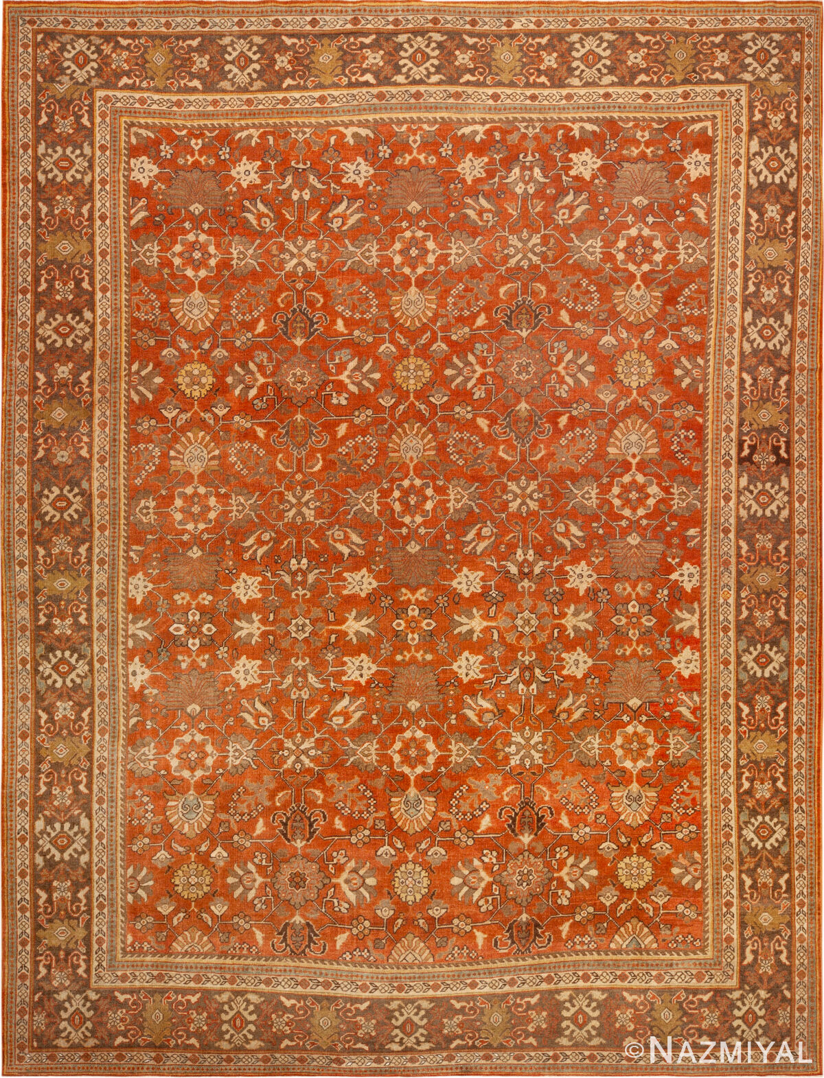 Antique Persian Mahal Rug 74171 by Nazmiyal Rugs