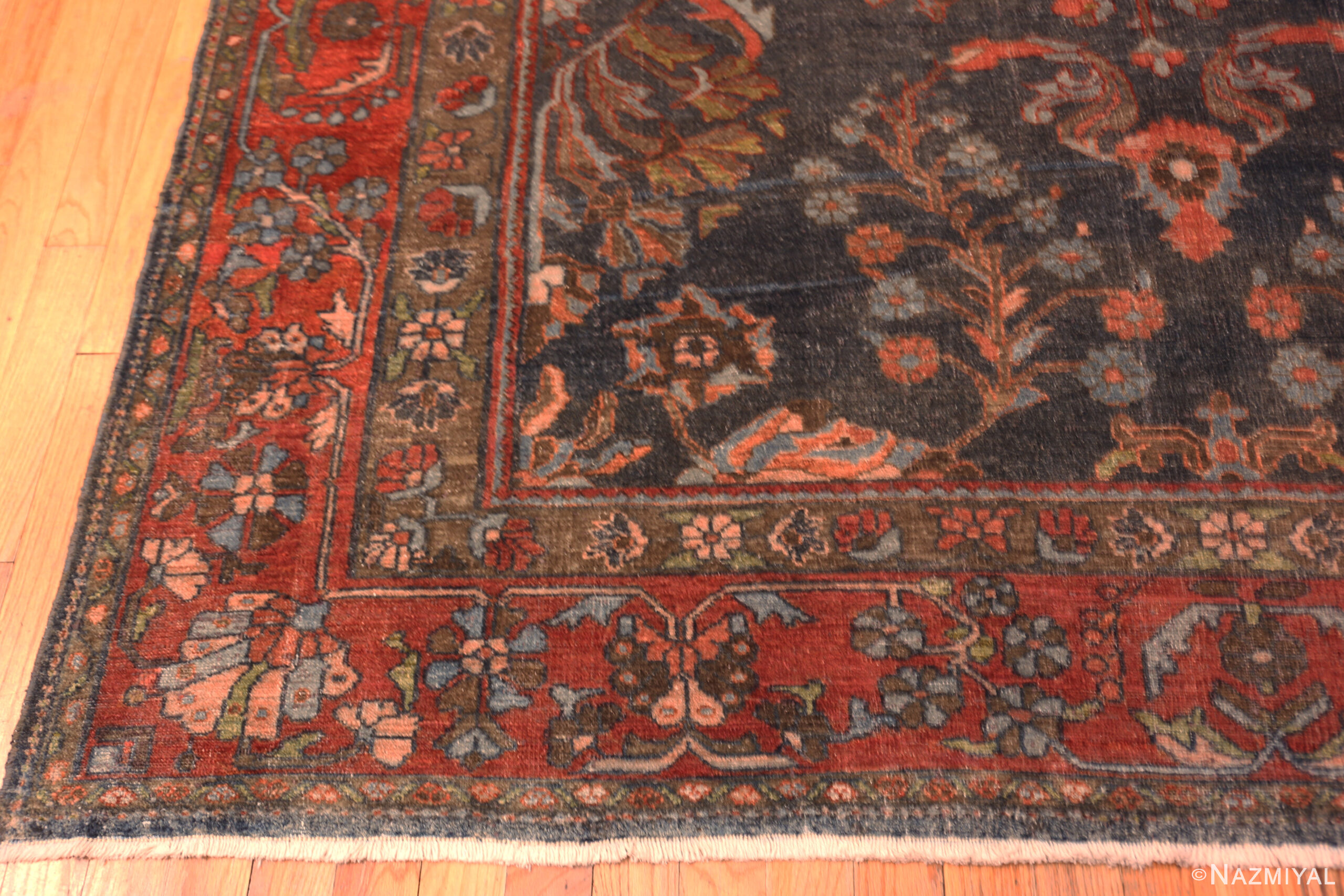 Corner of Vintage Persian Malayer Rug 72714 by Nazmiyal Rugs