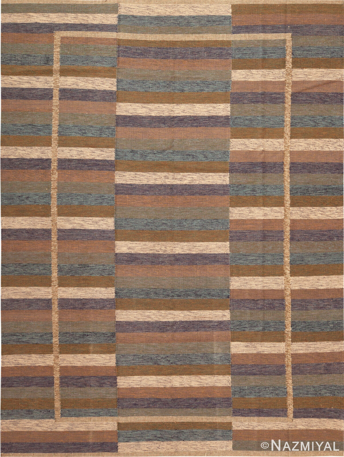 Modern Swedish Inspired Kilim Rug 74178 by Nazmiyal Rugs