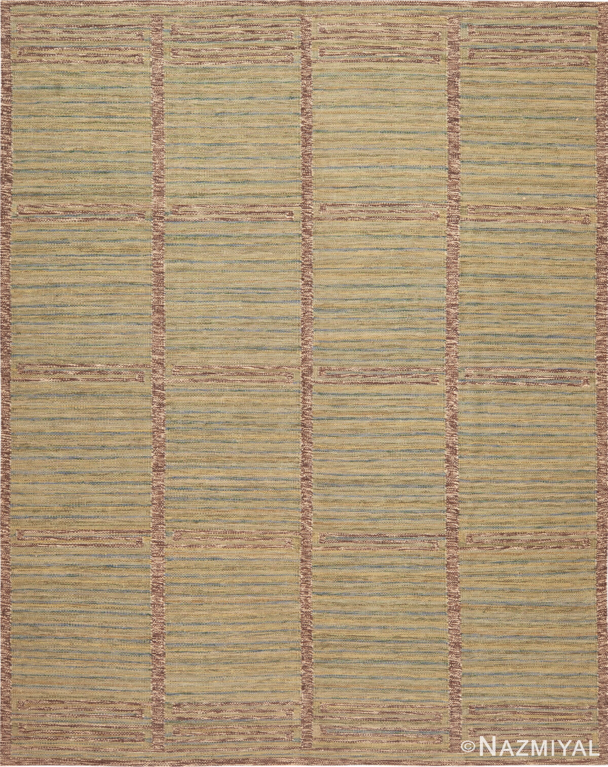 Modern Swedish Inspired Kilim Rug 74180 by Nazmiyal Rugs