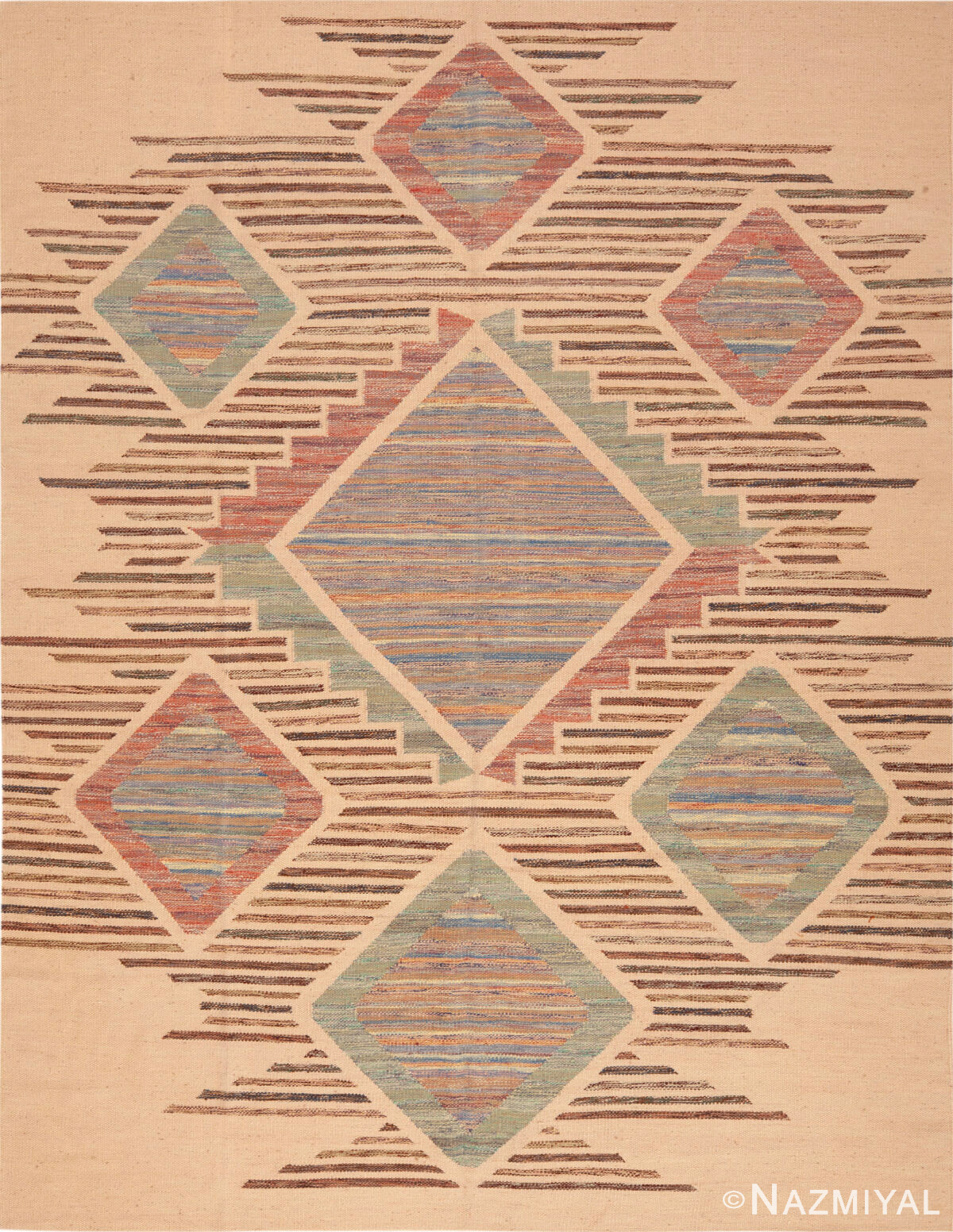 Modern Swedish Inspired Kilim Rug 74184 by Nazmiyal Rugs