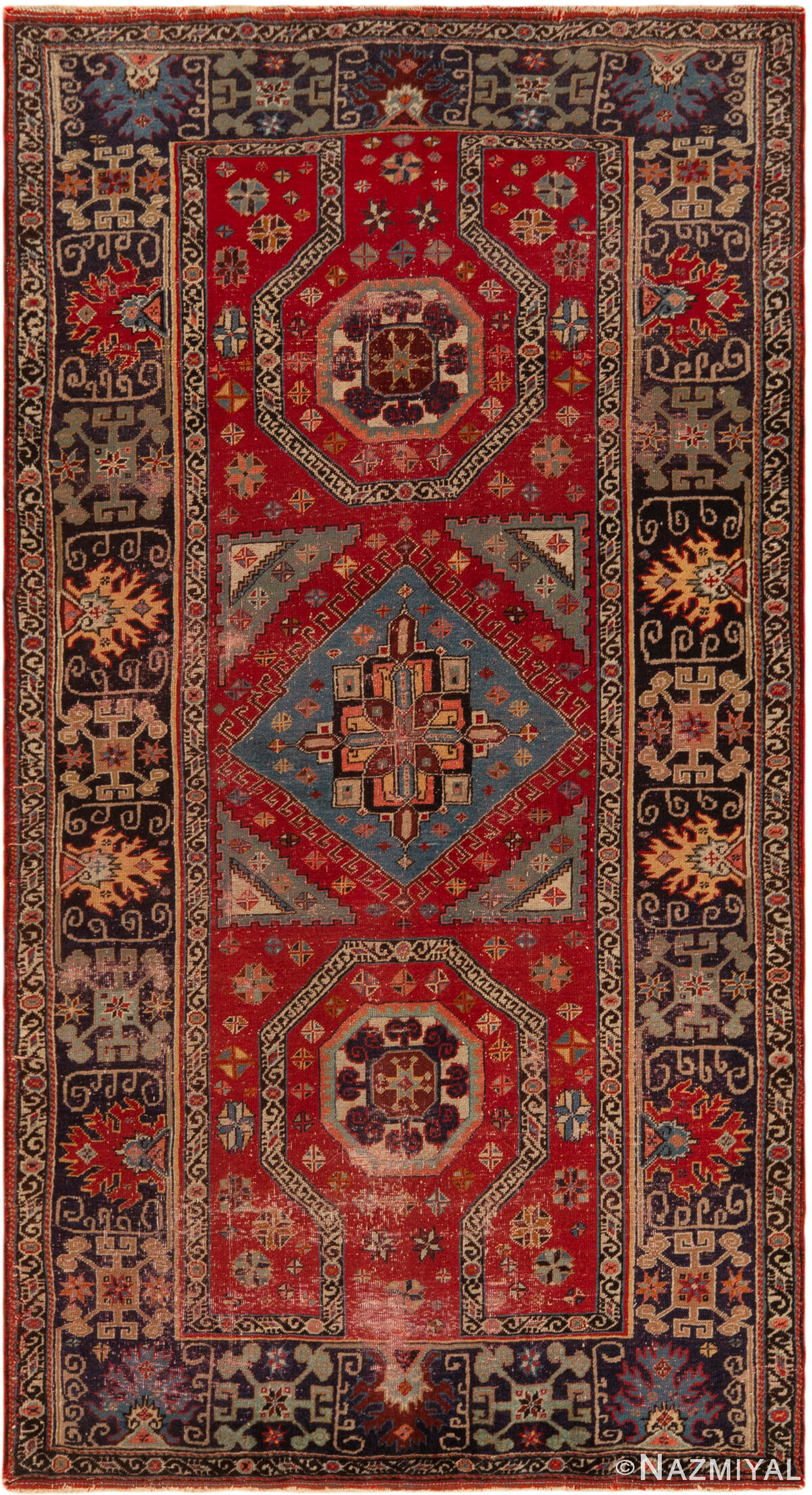 Vintage Bulgarian Balkan Rug with Bellini Design 73657 by Nazmiyal Collection