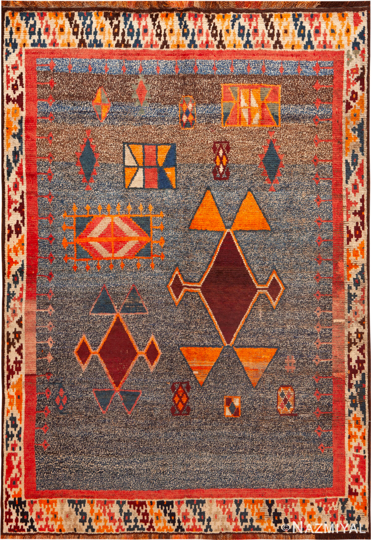 Vintage Persian Gabbeh Rug 74115 by Nazmiyal Rugs