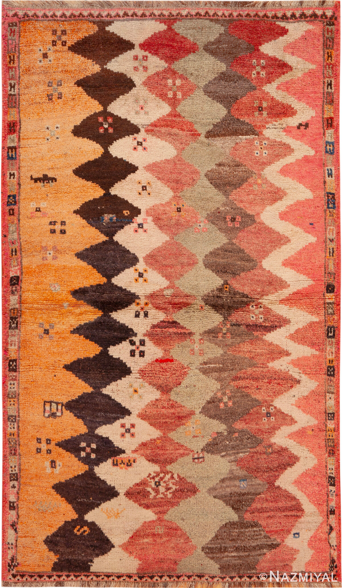 Vintage Persian Gabbeh Rug 74116 by Nazmiyal Rugs