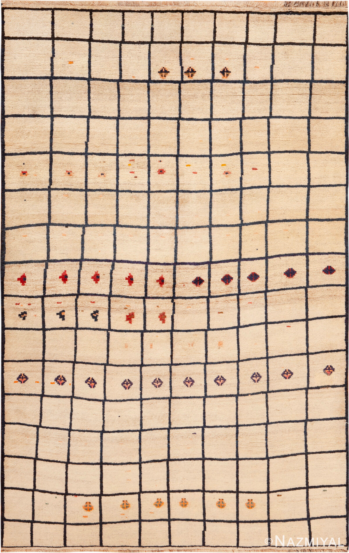 Vintage Persian Gabbeh Rug 74122 by Nazmiyal Rugs