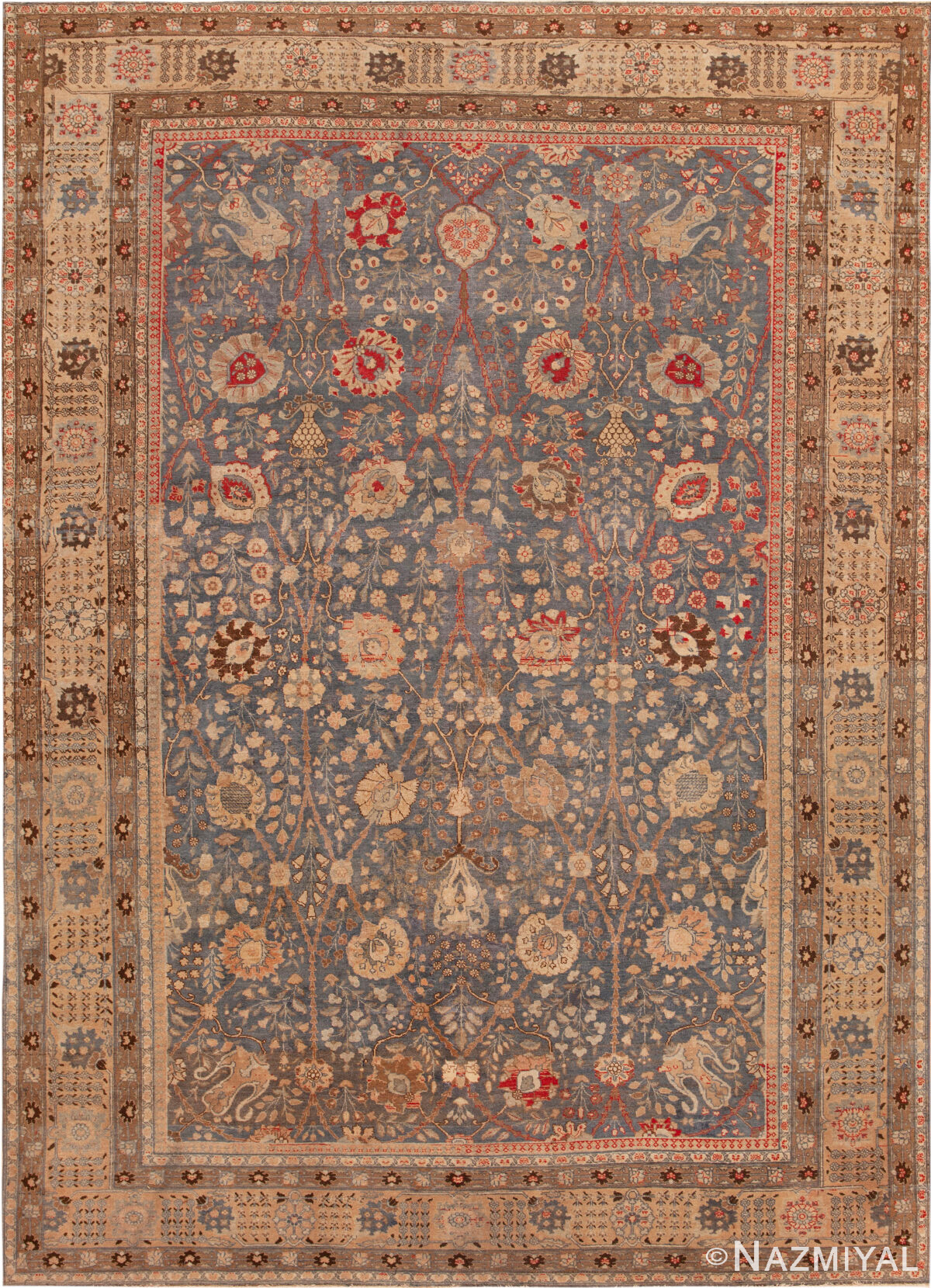 Vintage Persian Tabriz Rug 73715 by Nazmiyal Rugs