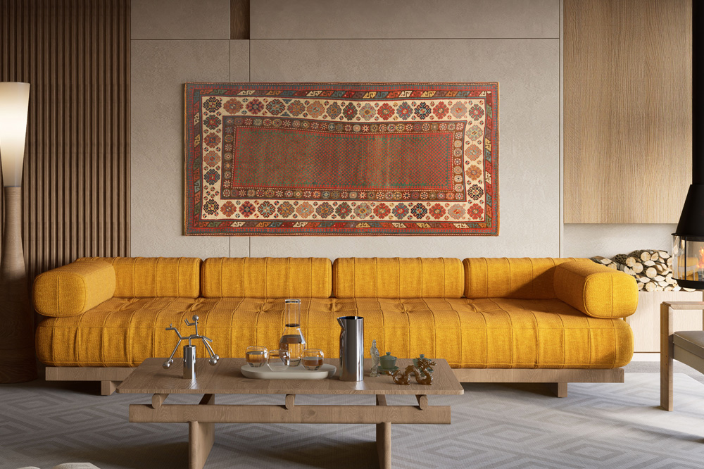 Antique Caucasian Tribal Wall Hanging 73186 by Nazmiyal Rugs