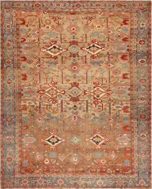 Antique Persian Bakshaish Rug 74166 by Nazmiyal Rugs