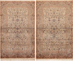 Antique Persian Kashan Silk Rug Pair Antique Persian Kashan Silk Rug Pair 95084 + 95085 by Nazmiyal Rugs