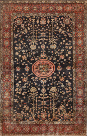 Antique Persian Sarouk Farahan Rug 95000 by Nazmiyal Rugs