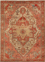 Antique Persian Serapi Rug Antique Persian Serapi Rug 74156 by Nazmiyal Rugs