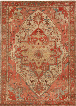Antique Persian Serapi Rug 74156 by Nazmiyal Rugs