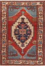 Antique Persian Serapi Rug Antique Persian Serapi Rug 74193 by Nazmiyal Rugs