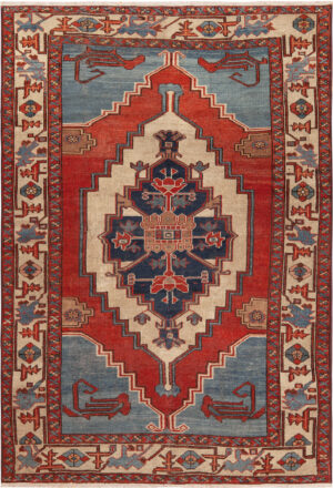 Antique Persian Serapi Rug 74193 by Nazmiyal Rugs