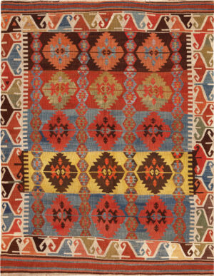 Antique Turkish Kilim Rug 74195 by Nazmiyal Rugs