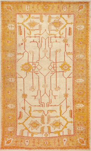 Antique Turkish Oushak Rug 74092 by Nazmiyal Rugs