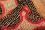 Back of Antique American Hooked Rug Back of Antique American Hooked Rug 74146 by Nazmiyal Rugs