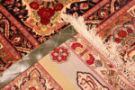 Back of Large Vintage Persian Silk and Wool Tabriz Rug 74077 by Nazmiyal Rugs