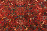 Bird Detail on Oversize Antique Persian Mashad Amoghli Rug 95123 by Nazmiyal Rugs