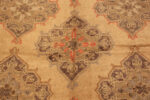 Blue Border Diamond on Antique Turkish Oushak Rug 74160 by Nazmiyal Rugs