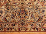 Border of Antique Persian Kashan Silk Rug Pair Border of Antique Persian Kashan Silk Rug Pair 95084 by Nazmiyal Rugs
