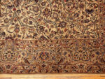 Border of Antique Persian Kashan Silk Rug Pair Border of Antique Persian Kashan Silk Rug Pair 95085 by Nazmiyal Rugs