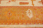 Border of Antique Turkish Oushak Rug 74092 by Nazmiyal Rugs