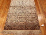 Bottom of Antique Persian Kashan Silk Rug Pair Bottom of Antique Persian Kashan Silk Rug Pair 95084 by Nazmiyal Rugs