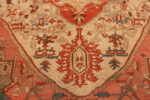 Bottom of Medallion on Antique Persian Serapi Rug Bottom of Medallion on Antique Persian Serapi Rug 74156 by Nazmiyal Rugs