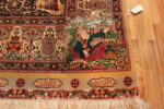 Bottom Right Corner of Large Vintage Persian Silk and Wool Tabriz Rug 74077 by Nazmiyal Rugs