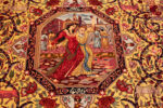 Central Detail of Large Vintage Persian Silk and Wool Tabriz Rug 74077 by Nazmiyal Rugs
