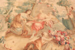 Central Figures on Antique French Silk and Wool Tapestry 74153 by Nazmiyal Rugs